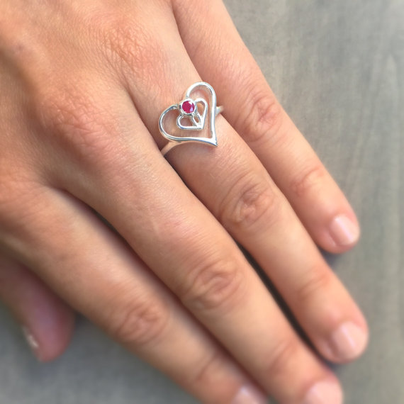 Silver Ring w/Ruby